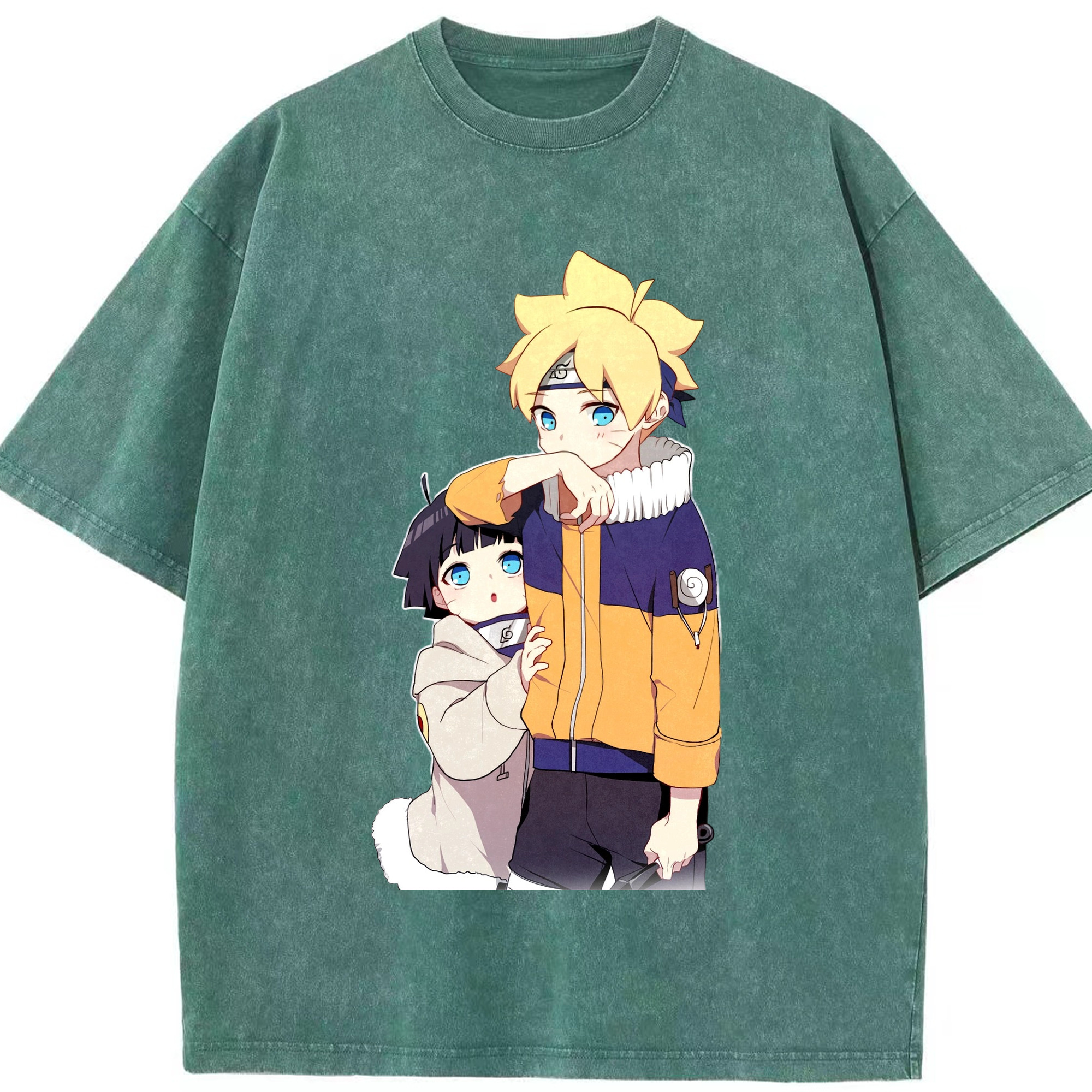 （画像用） NARUTO -ナルト- うずまき ボルト Uzumaki Boruto 綿100% ヴィンテージ風 半袖Tシャツ（フロントプリント）